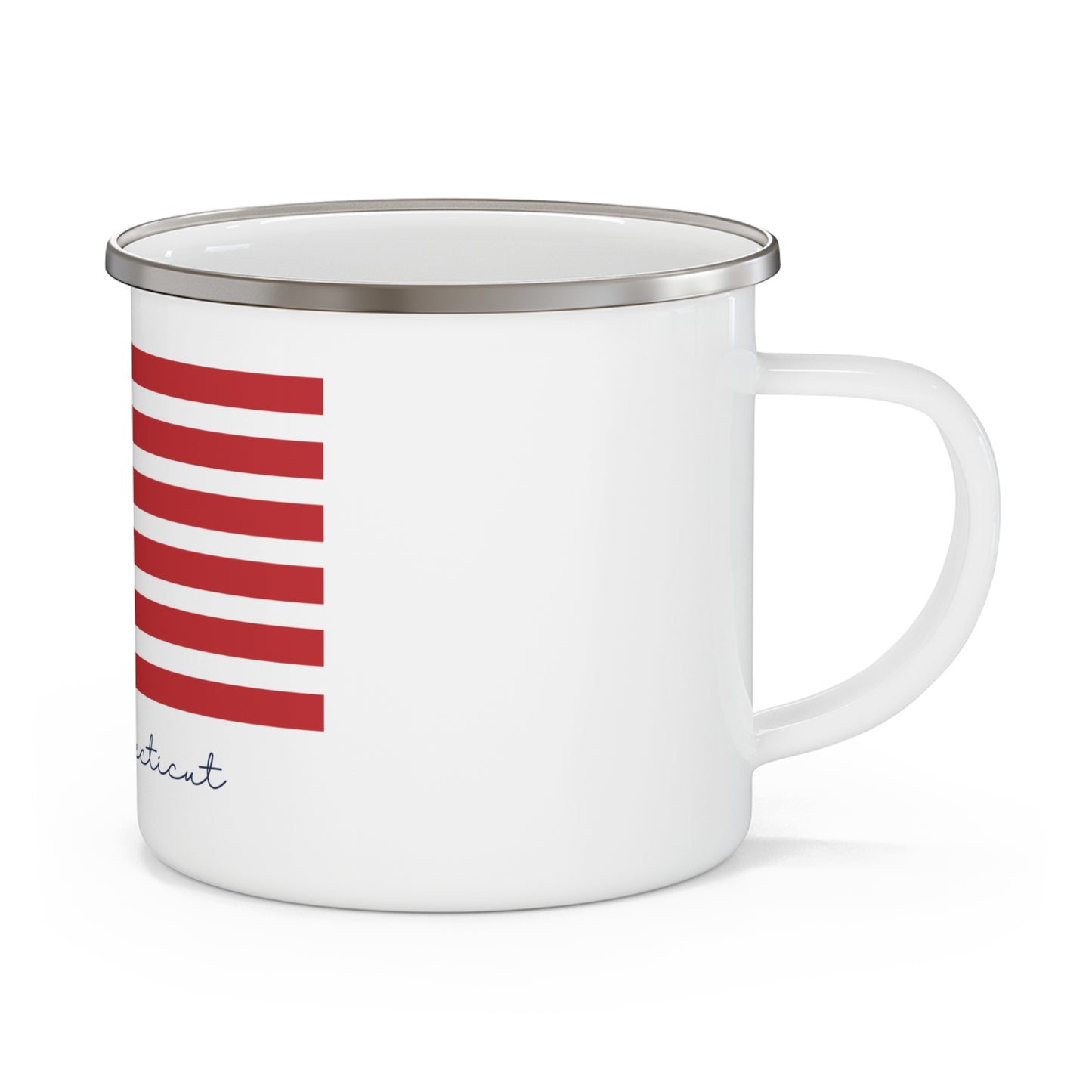 Bolton Connecticut Flag Enamel Camping Mug