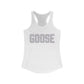 Goose Zip Code - Gray & Purple Women's Ideal Racerback Tank Top