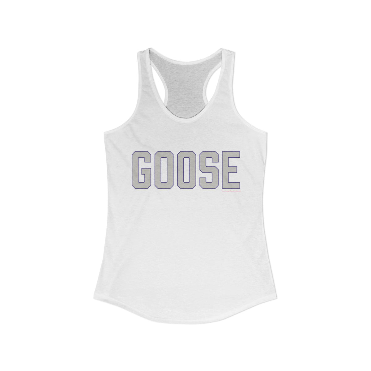 Goose Zip Code - Gray & Purple Women's Ideal Racerback Tank Top