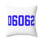 06062 Plainville Connecticut Zip Code Polyester Square Pillow