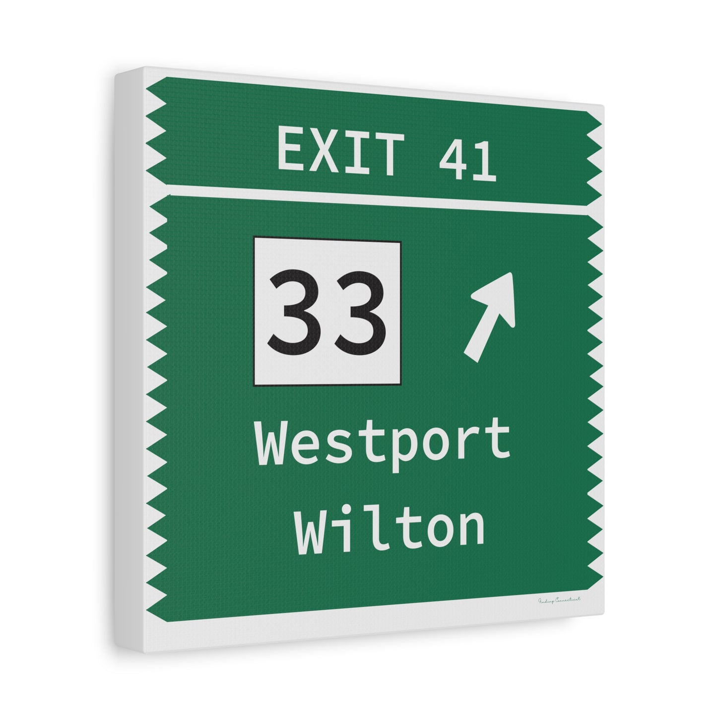 Vintage Merritt Parkway Exit 41 Sign Matte Canvas, Stretched, 1.25"
