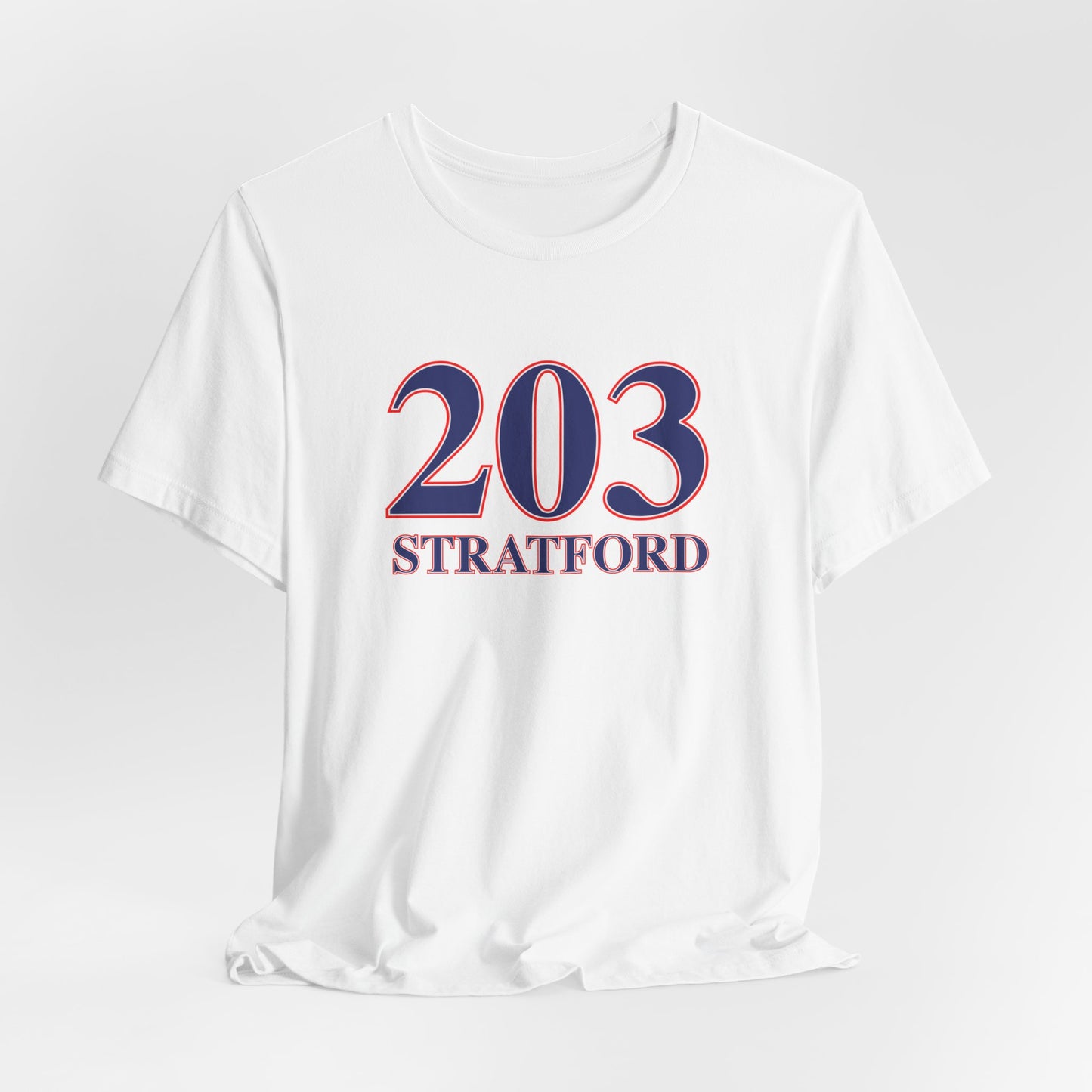 203 Stratford Red White & Blue Unisex Jersey Short Sleeve T-Shirt