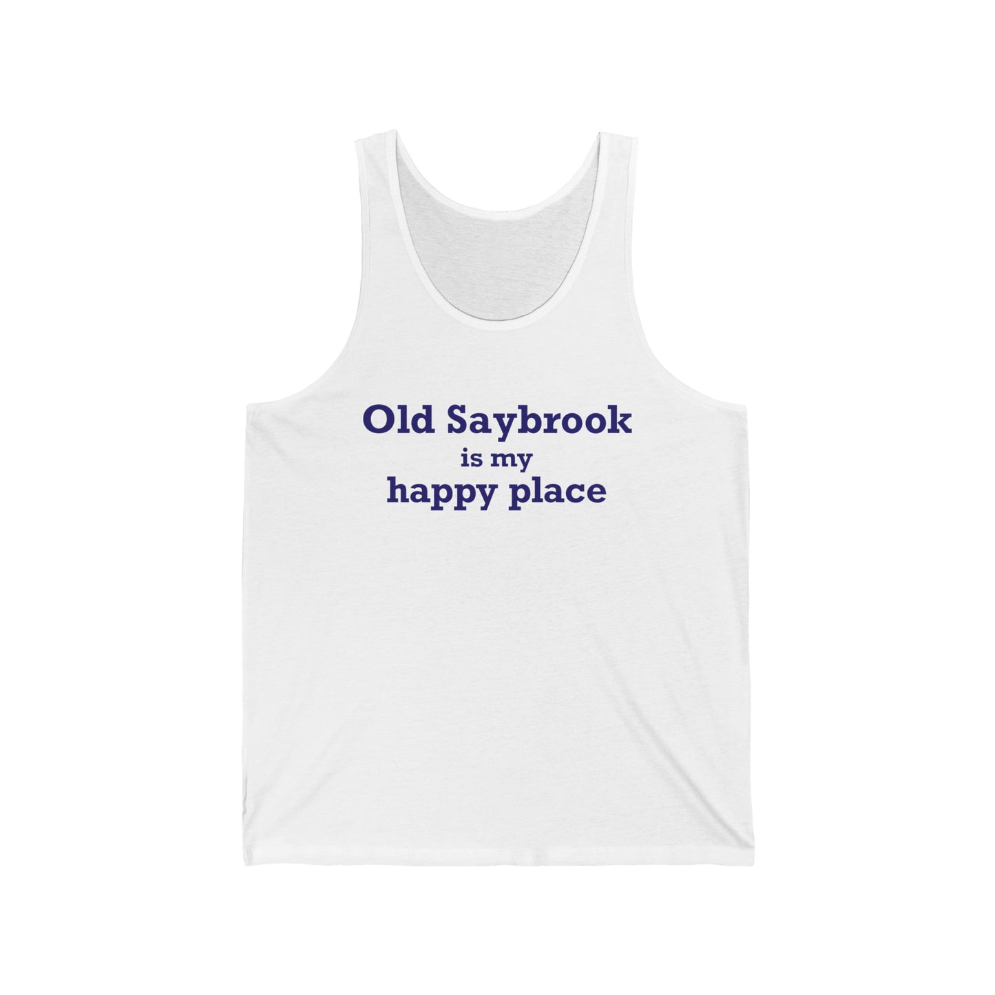 Old Saybrook is My Happy Place Unisex Jersey Tank Top