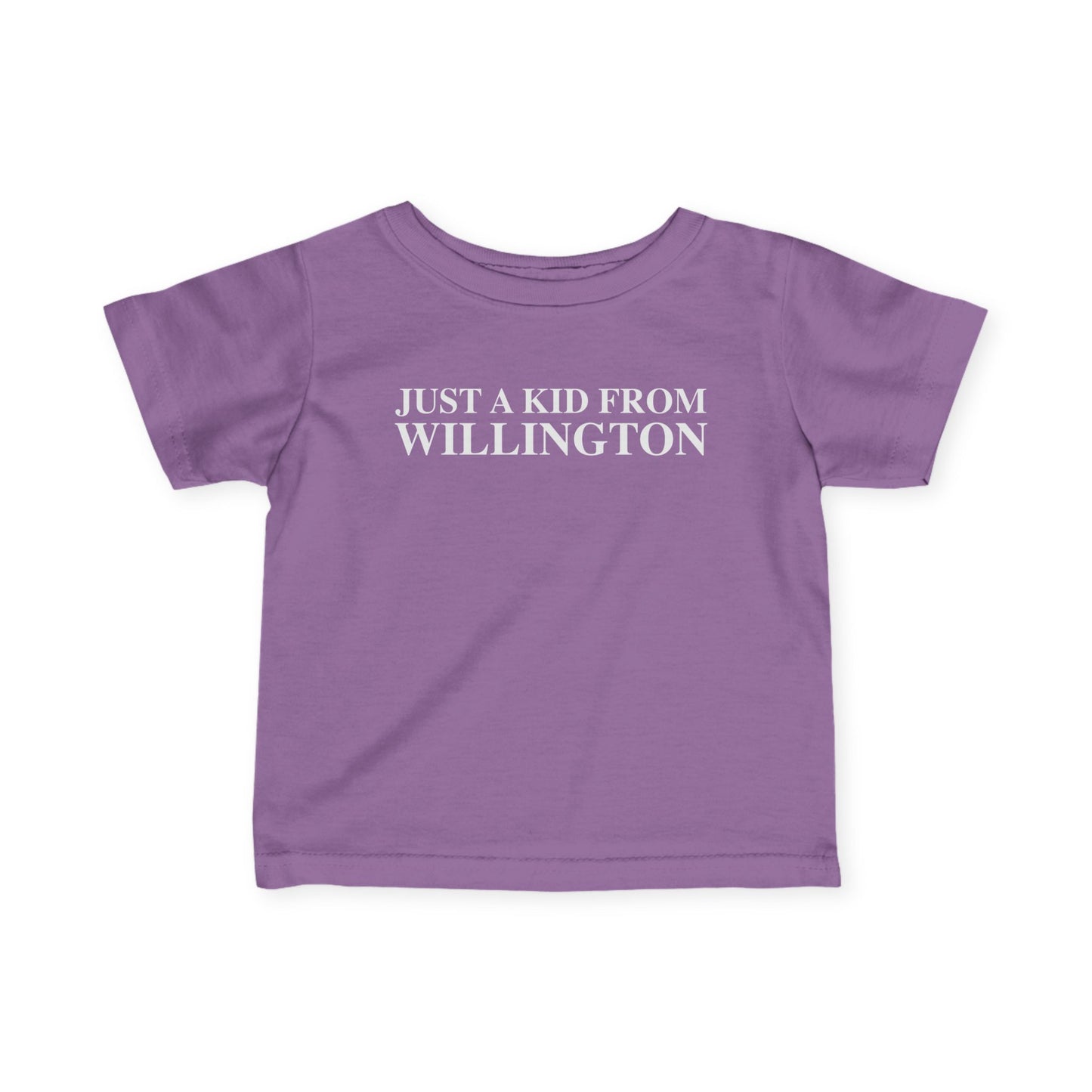 Just a kid from Willington Infant Fine Jersey T-Shirt