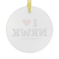 I Heart NRWK Glass Ornaments