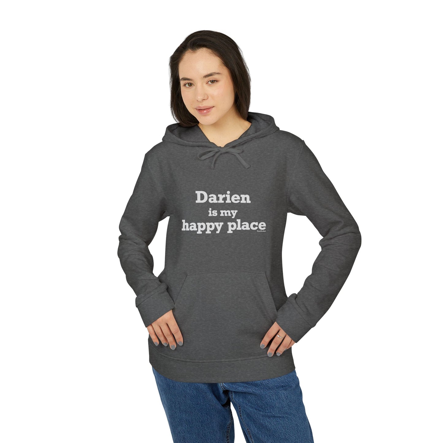 Darien Is My Happy Place adidas Unisex Fleece Hoodie