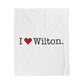 I Heart Wilton. Velveteen Plush Blanket