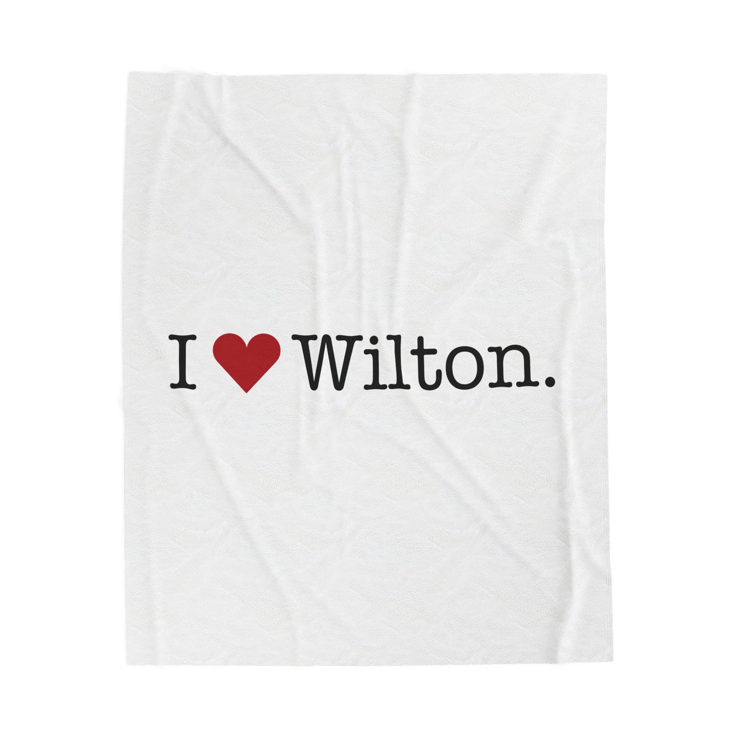 I Heart Wilton. Velveteen Plush Blanket