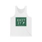 Vintage Exit 27 Merritt Parkway Sign Unisex Jersey Tank Top