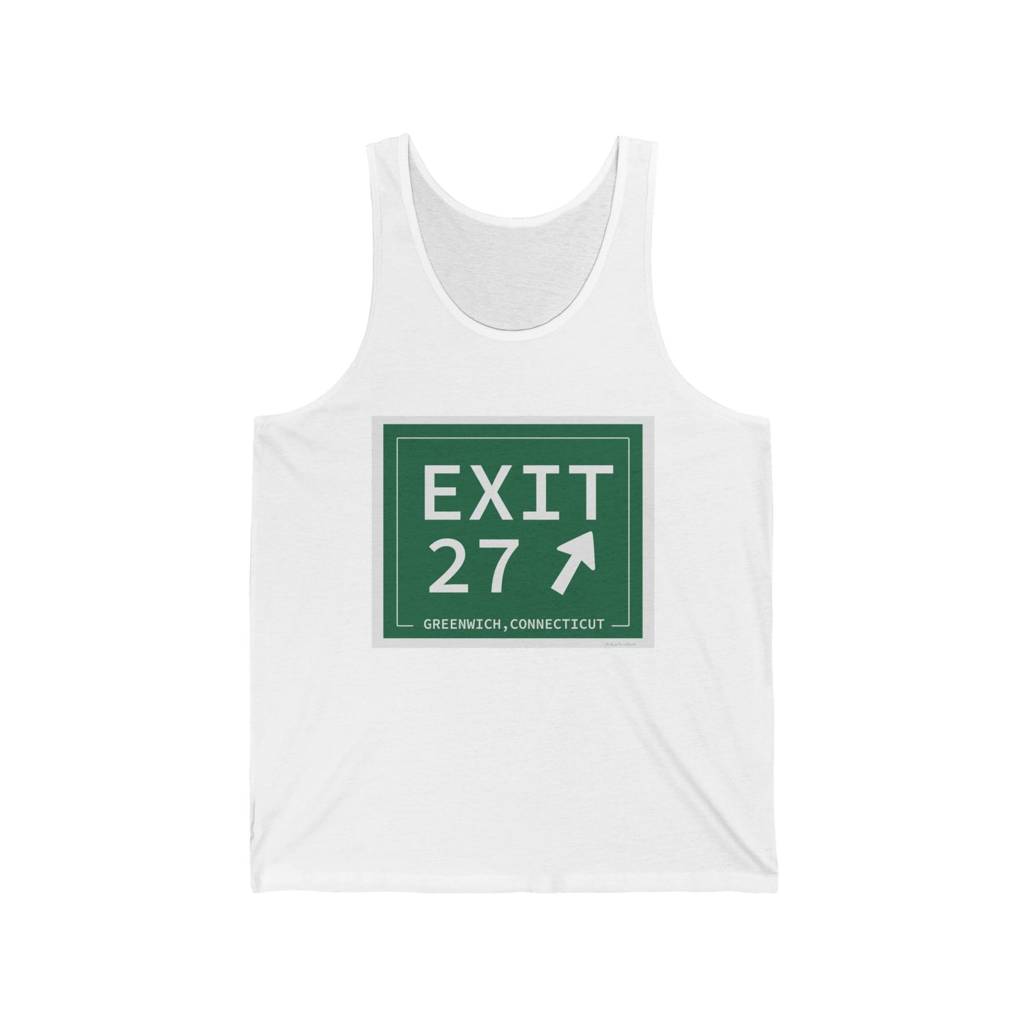 Vintage Exit 27 Merritt Parkway Sign Unisex Jersey Tank Top