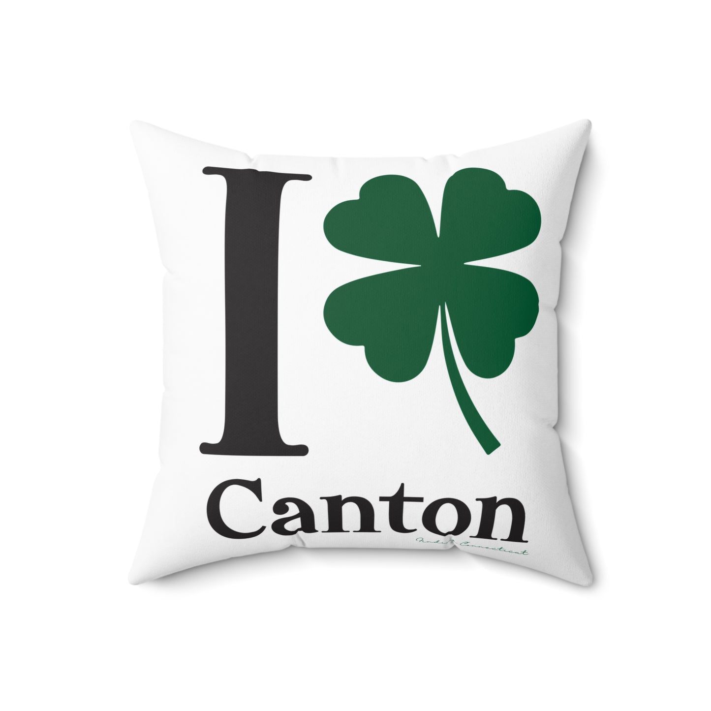 I Clover Canton Spun Polyester Square Pillow