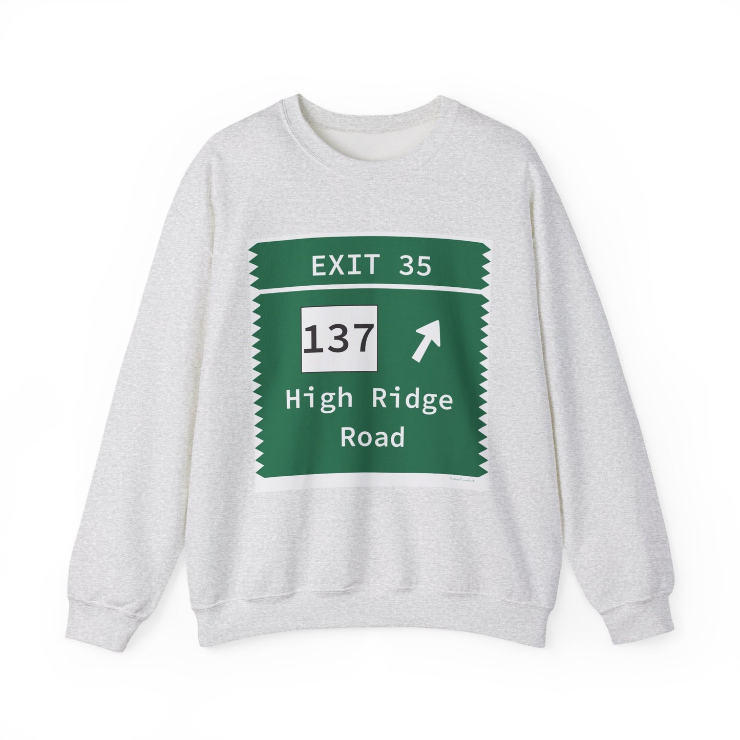 Vintage Merritt Parkway Exit 35 Sign Unisex Heavy Blend™ Crewneck Sweatshirt
