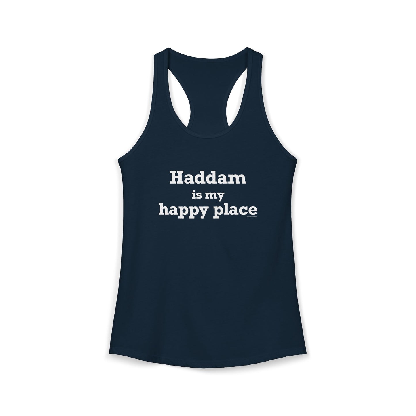 Haddam is My Happy Place Women's Ideal Racerback Tank Top