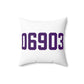 06903 Stamford Connecticut Zip Code Spun Polyester Square Pillow
