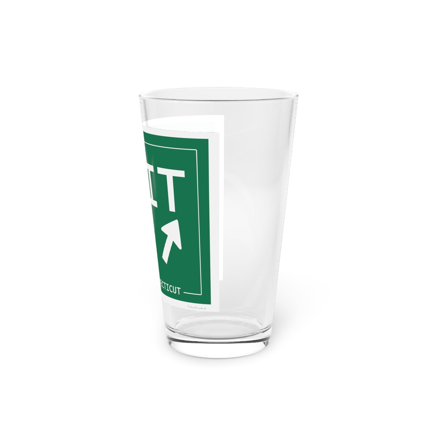 Vintage Exit 54  Merritt Parkway Sign Pint Glass, 16oz