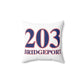 203 Bridgeport Red White & Blue Spun Polyester Square Pillow