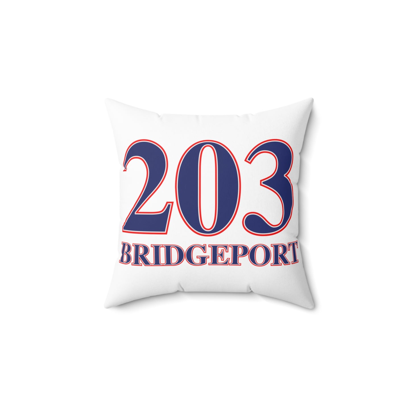203 Bridgeport Red White & Blue Spun Polyester Square Pillow