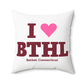 I Heart BTHL Spun Polyester Square Pillow