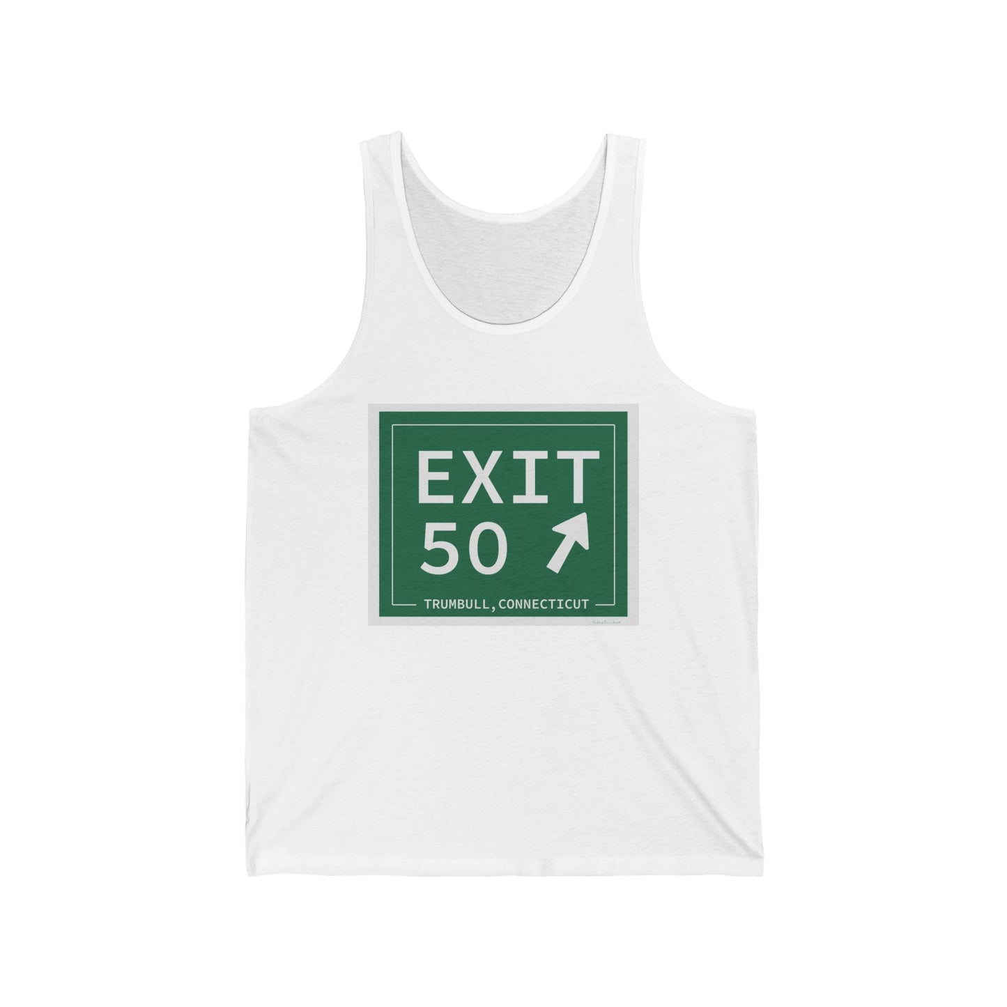 Vintage Exit 50  Merritt Parkway Sign Unisex Jersey Tank Top