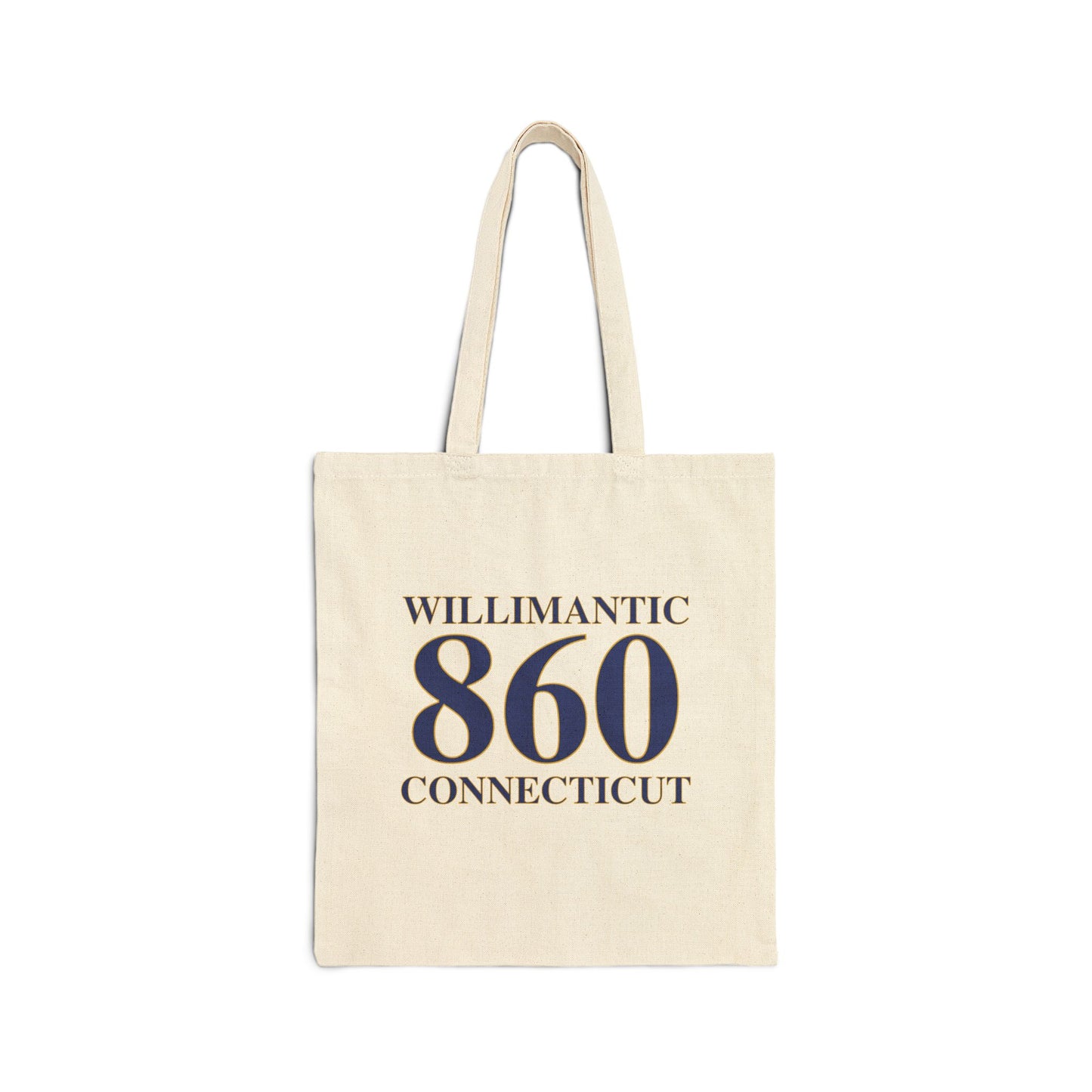 Willimantic 860 Connecticut Cotton Canvas Tote Bag
