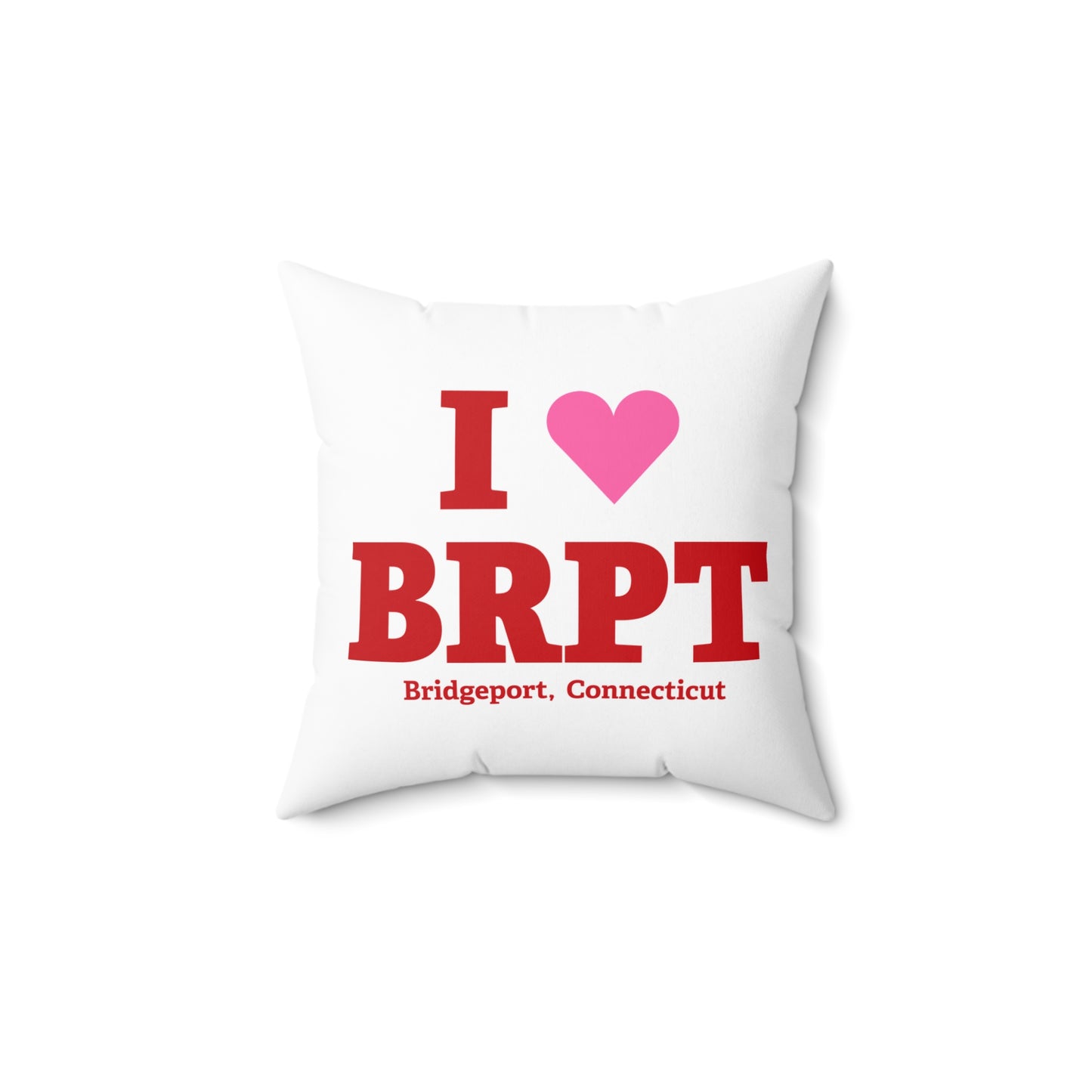 I Heart BRPT Spun Polyester Square Pillow