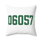 06057 New Hartford Connecticut Zip Code Polyester Square Pillow