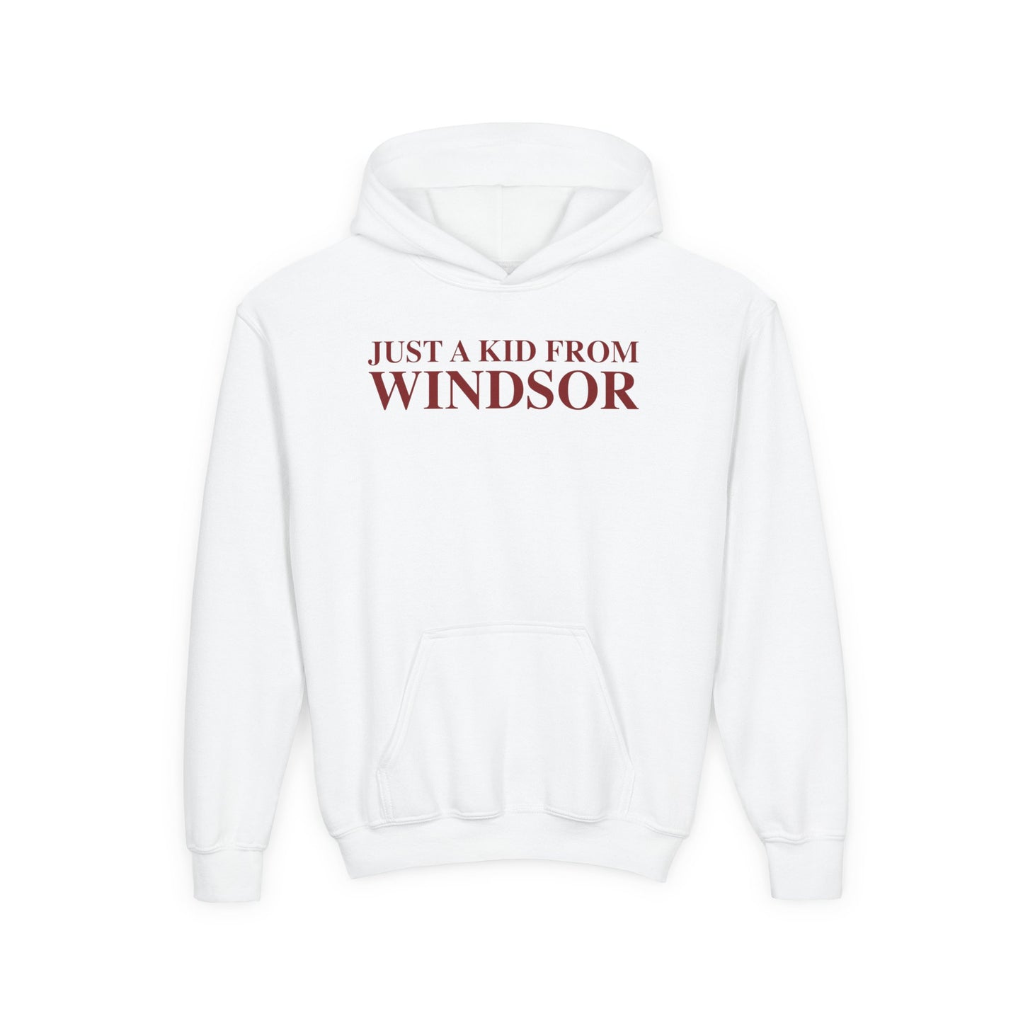 Just a kid from Windsor Youth Heavy Blend Hooded Sweatshirt