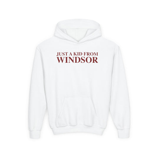 Just a kid from Windsor Youth Heavy Blend Hooded Sweatshirt