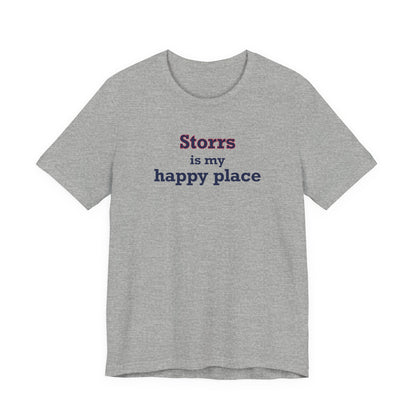 Storrs Is My Happy Place Unisex Jersey Short Sleeve T-Shirt