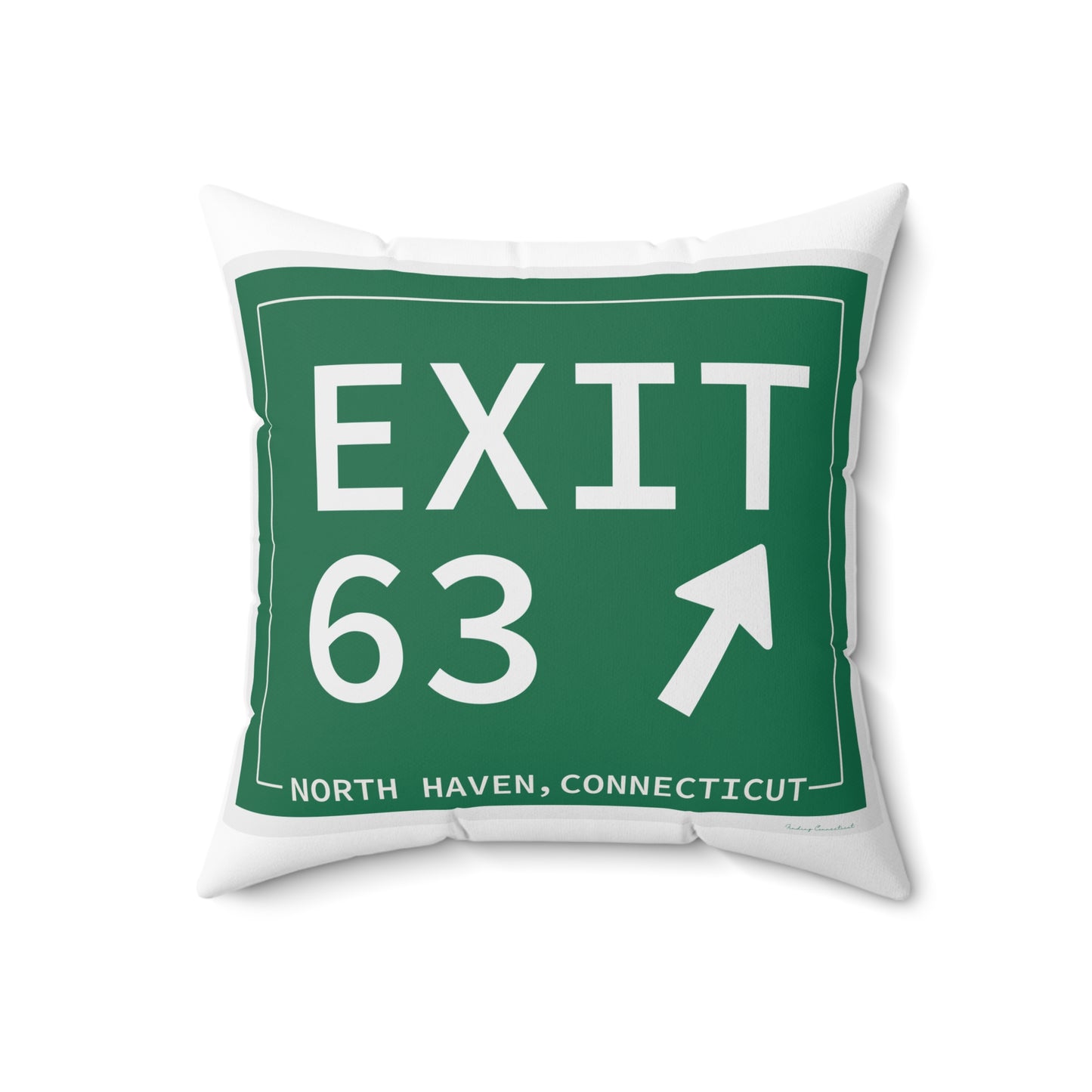 Vintage Exit 63 WCP Sign Spun Polyester Square Pillow