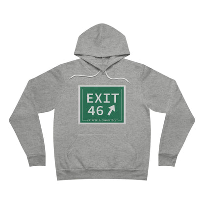 Vintage Exit 46 Merritt Parkway Sign Unisex Sponge Fleece Pullover Hoodie