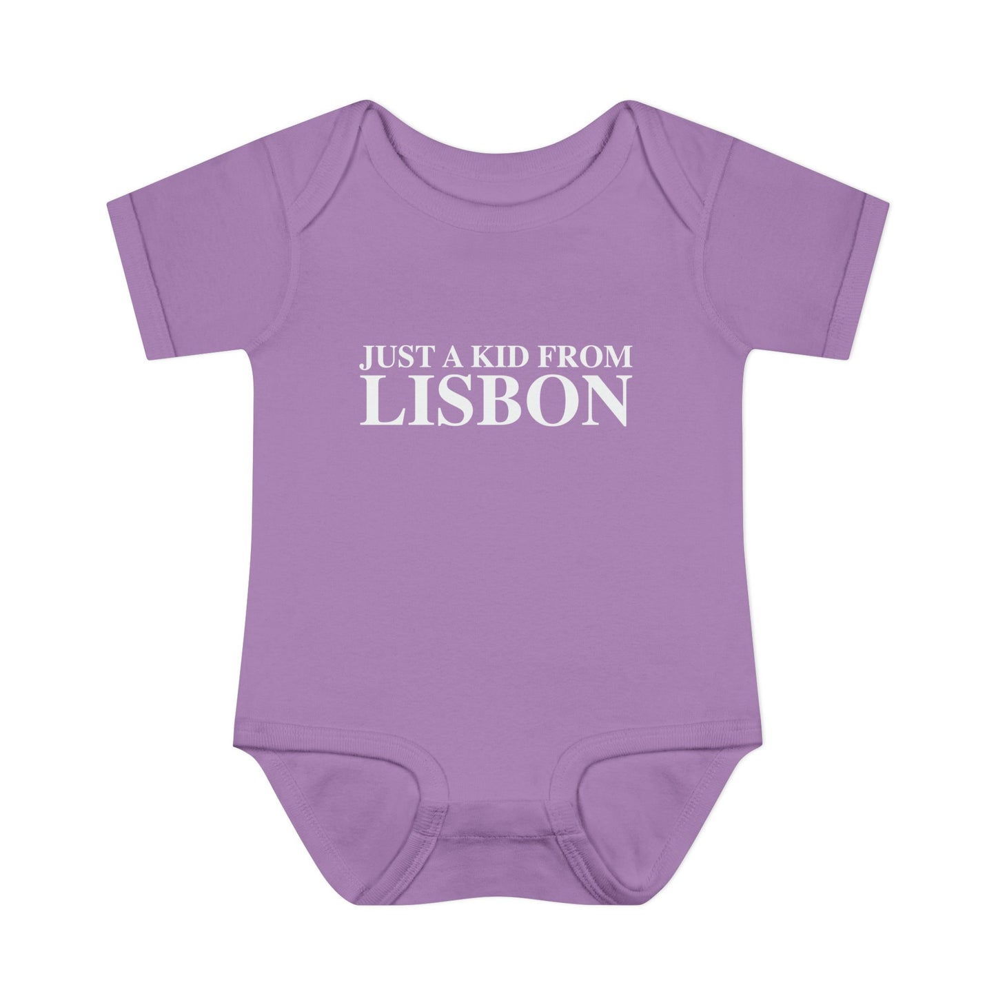 Just a kid from Lisbon Infant Baby Rib Bodysuit