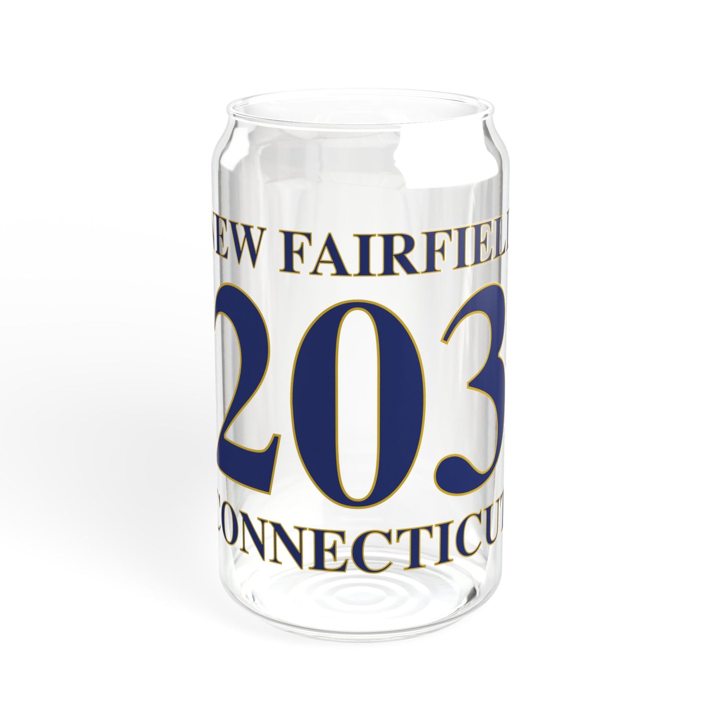 New Fairfield 203 Connecticut  Sipper Glass, 16oz