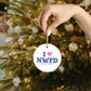 I Heart NWFD Glass Ornaments
