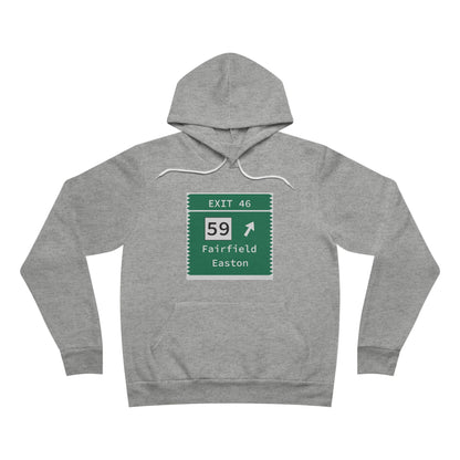 Vintage Merritt Parkway Exit 46 Sign Unisex Sponge Fleece Pullover Hoodie