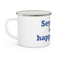 Seymour is My Happy Place Enamel Camping Mug