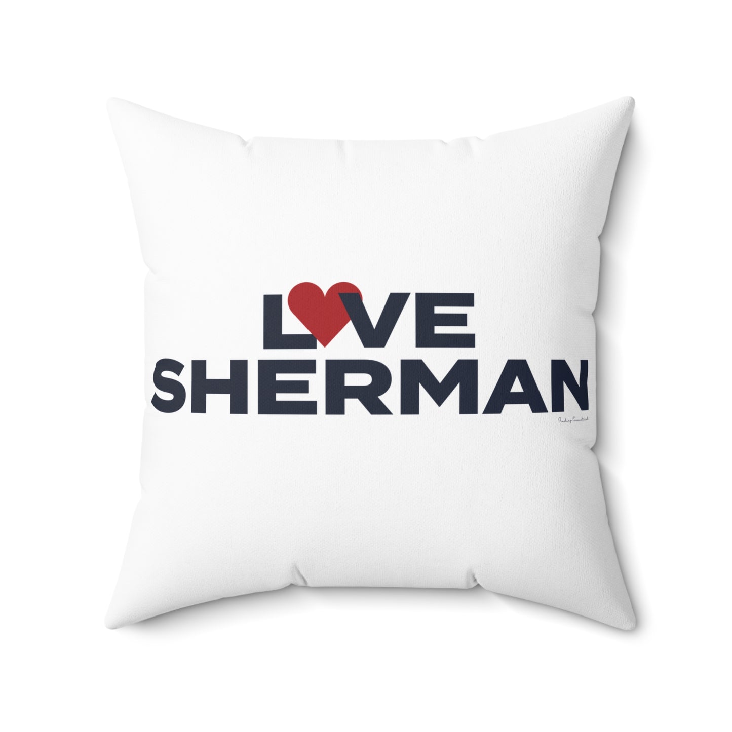 Love Sherman Spun Polyester Square Pillow