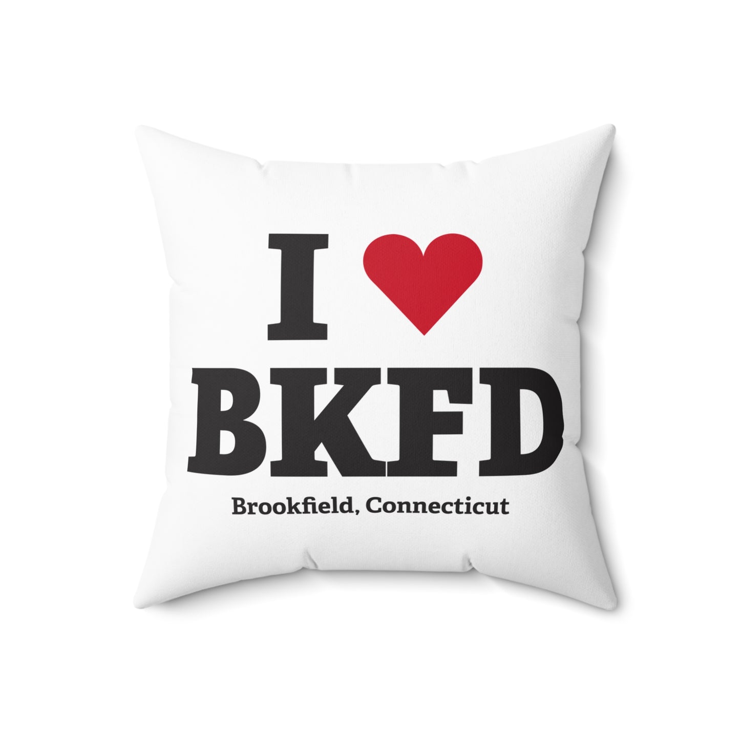 I Heart BKFD Spun Polyester Square Pillow