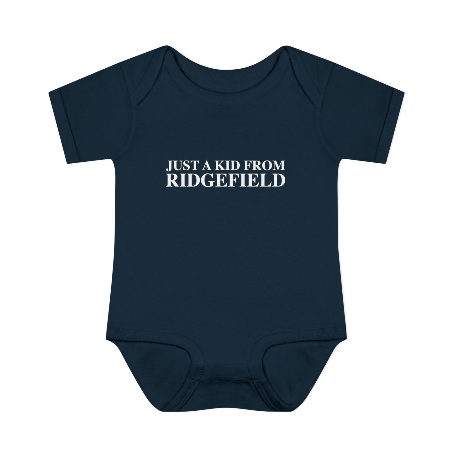 Just a kid from Ridgefield Infant Baby Rib Bodysuit