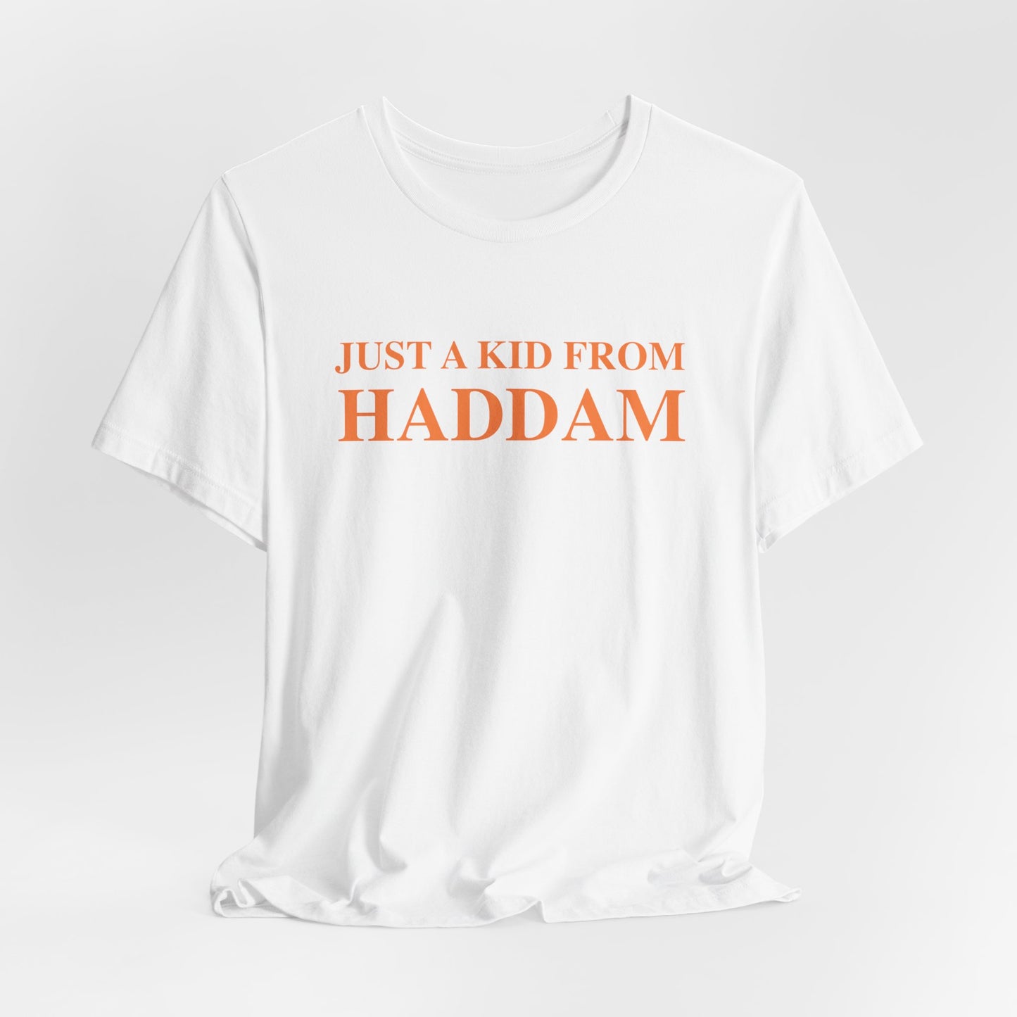 Just a kid from Haddam Unisex Jersey Short Sleeve Tee