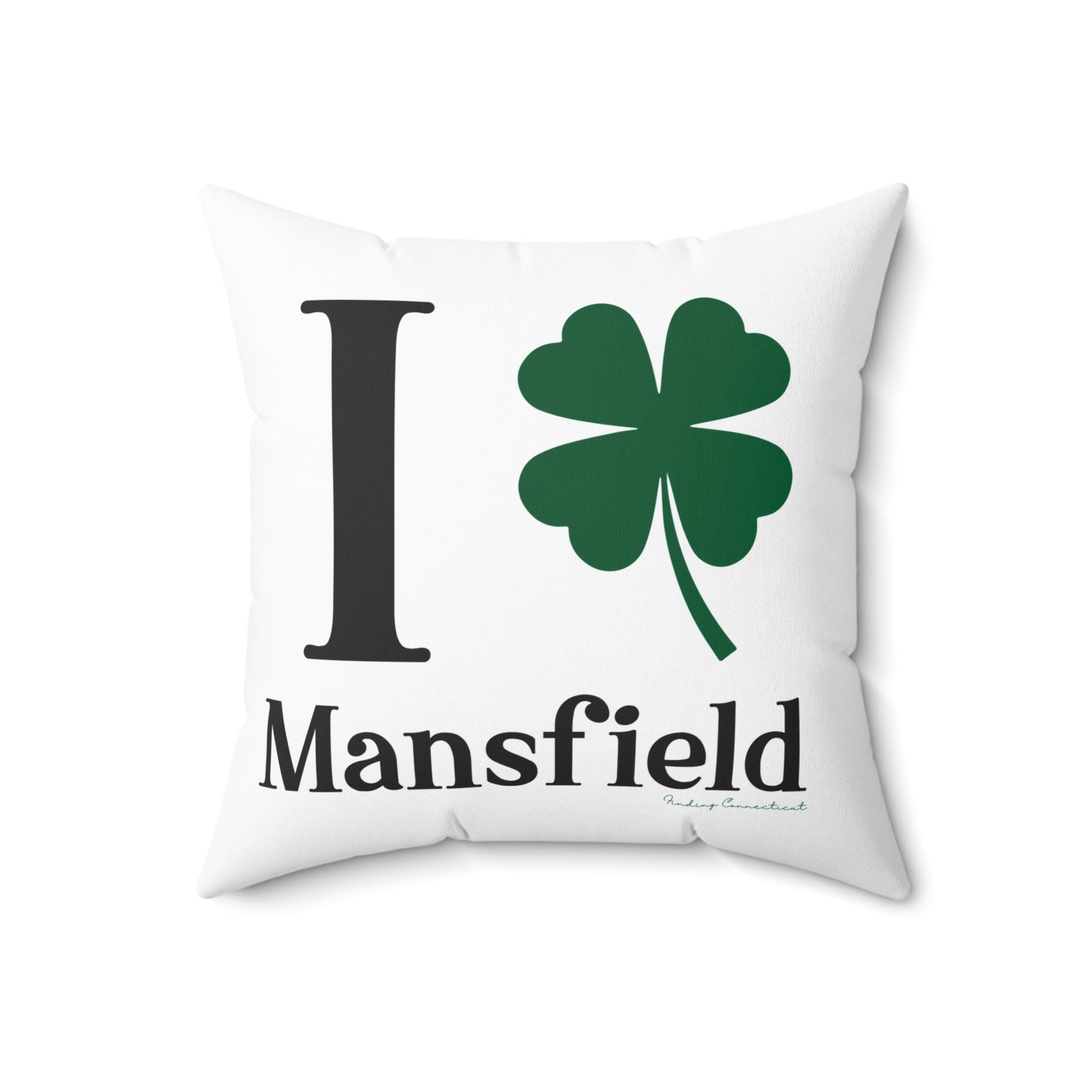 I Clover Mansfield Spun Polyester Square Pillow