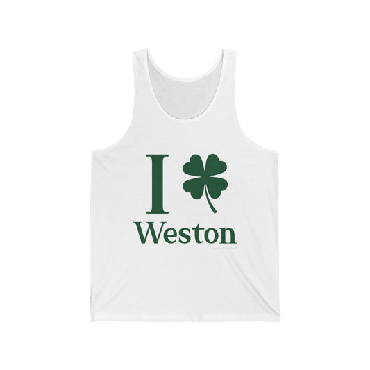 I Clover Weston (Green) Unisex Jersey Tank