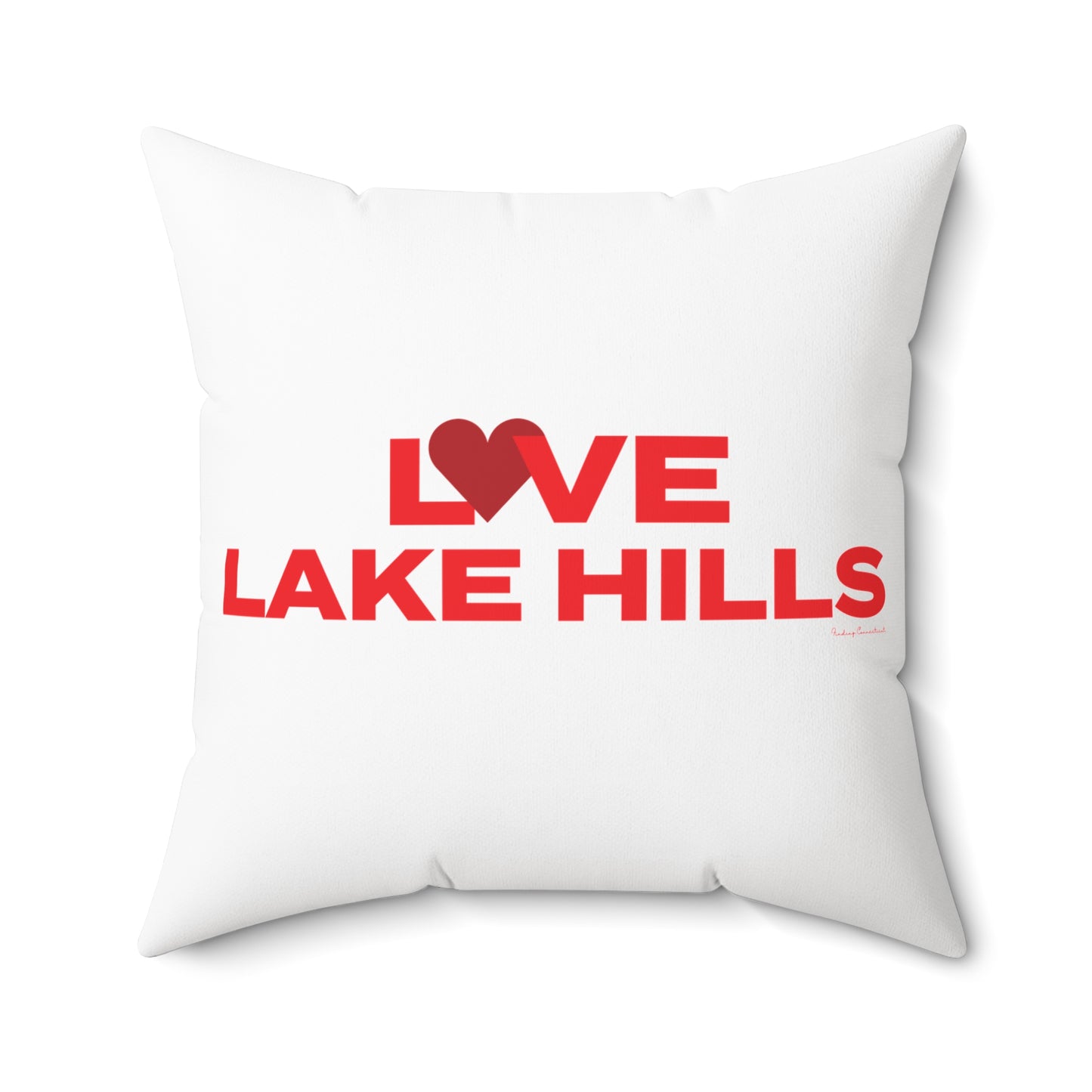 Love Lake Hills Spun Polyester Square Pillow