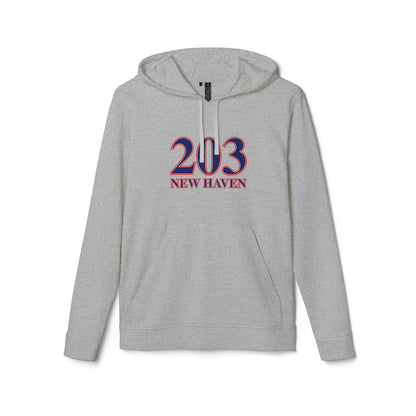 203 New Haven Red, White & Blue adidas Unisex Fleece Hoodie