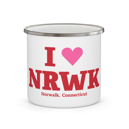 I Heart NRWK Enamel Camping Mug