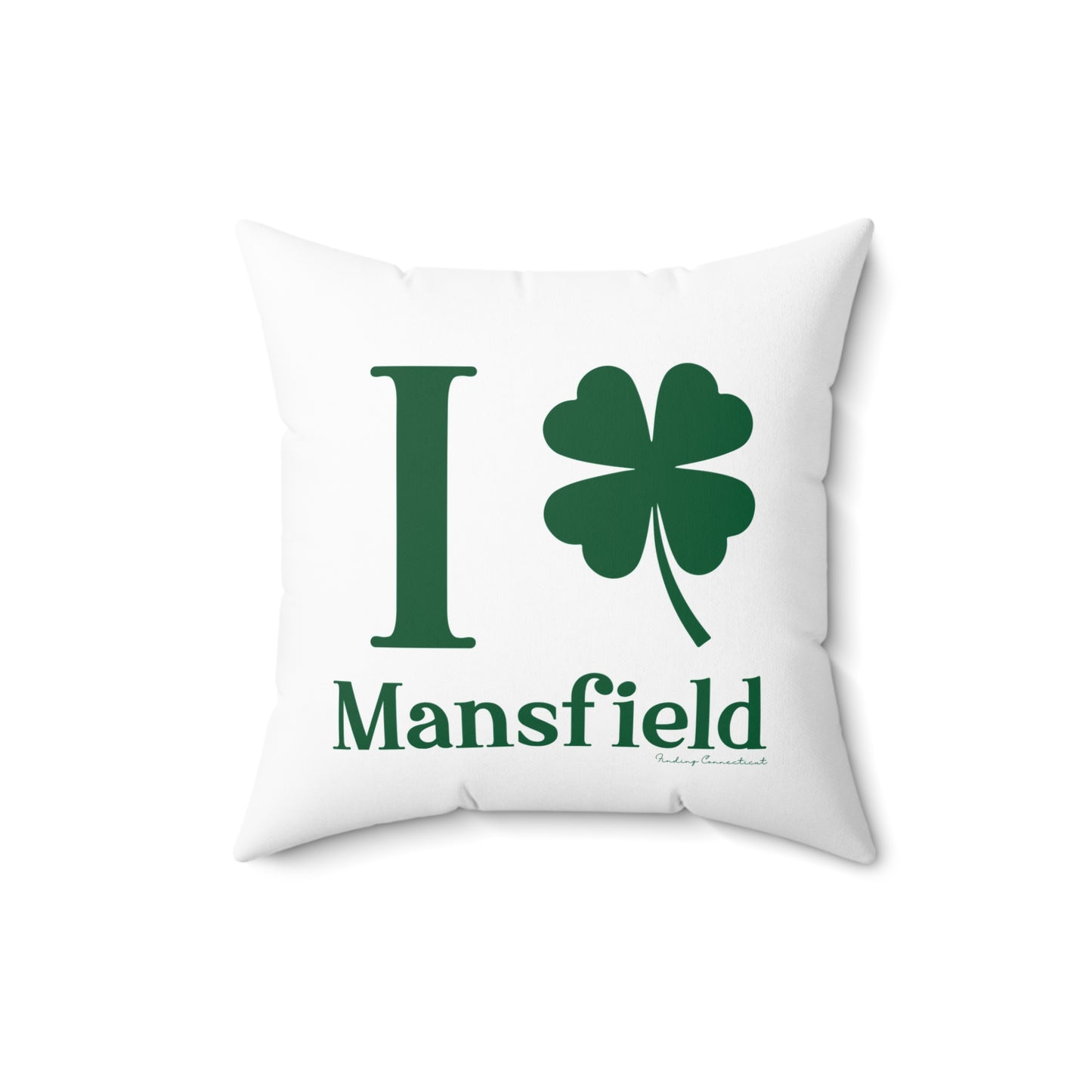 I Clover Mansfield Spun Polyester Square Pillow