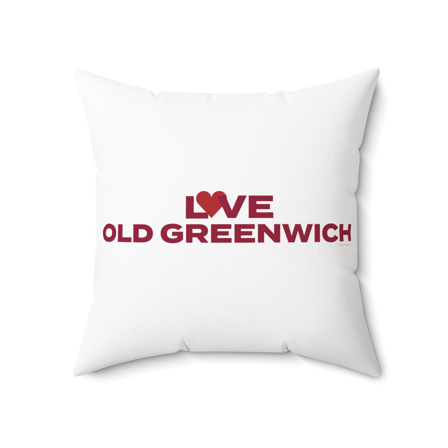 Love Old Greenwich Spun Polyester Square Pillow