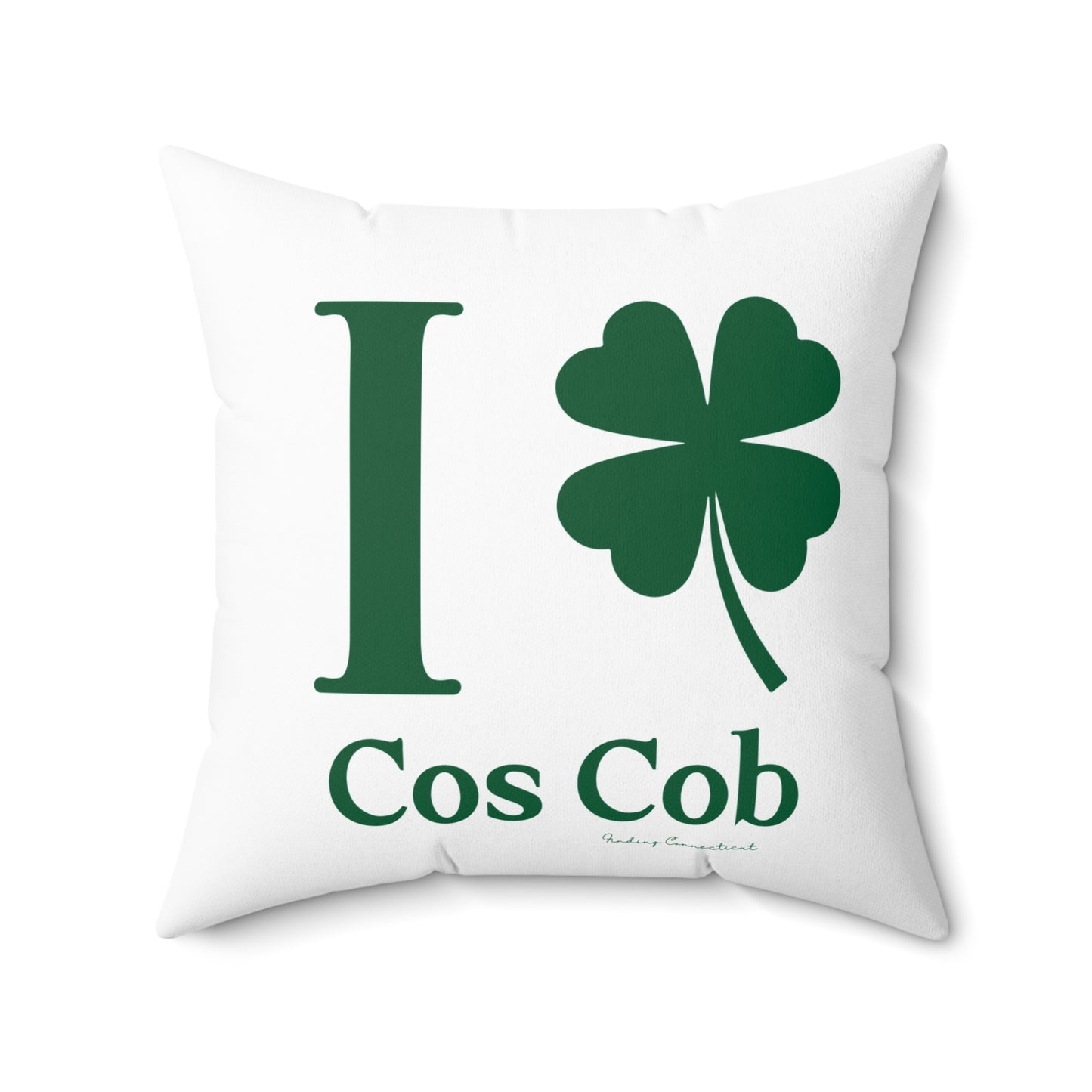 I Clover Cos Cob Spun Polyester Square Pillow