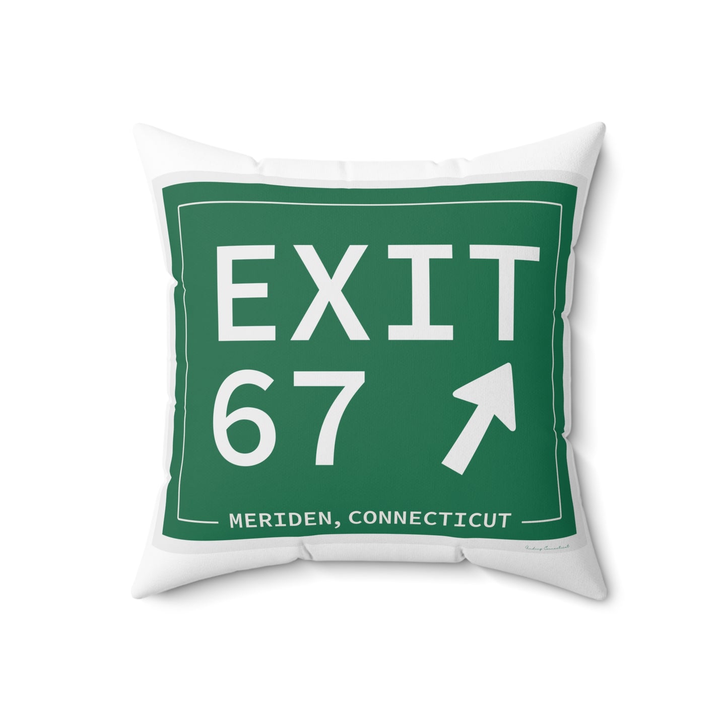 Vintage Exit 67 WCP Sign Spun Polyester Square Pillow