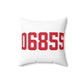 06855 Norwalk Connecticut Zip Code Spun Polyester Square Pillow